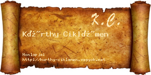 Kürthy Ciklámen névjegykártya